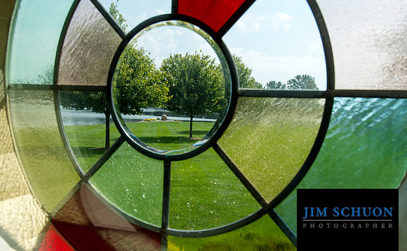 Stain Glass Shower Window